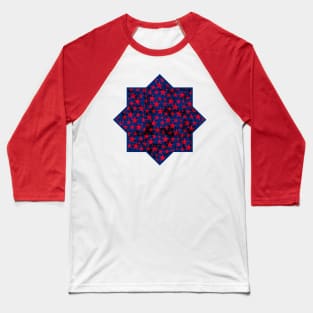 Red stars on blue grunge Baseball T-Shirt
